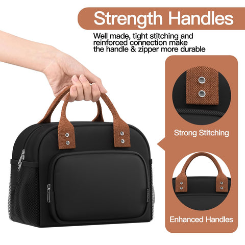 Yotrone lunch bag sturdy handles support daily carry in comfort.