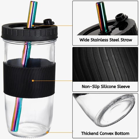 Youeon BPA-free glass cups for safe, reusable drinking.