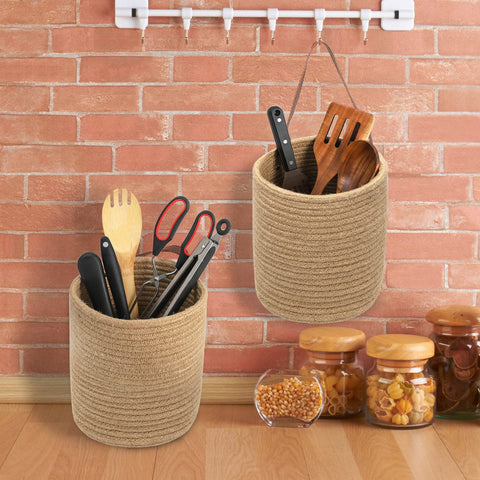 YOUEON durable eco-friendly jute basket for daily use in kitchen or bath.