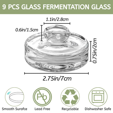 Youeon glass fermentation weights, heavy 7oz ensure steady weight in brine