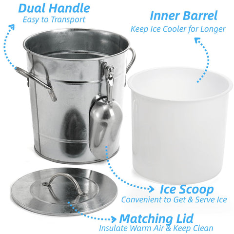 YOUEON ice bucket with carry handles for easy transport between spaces.