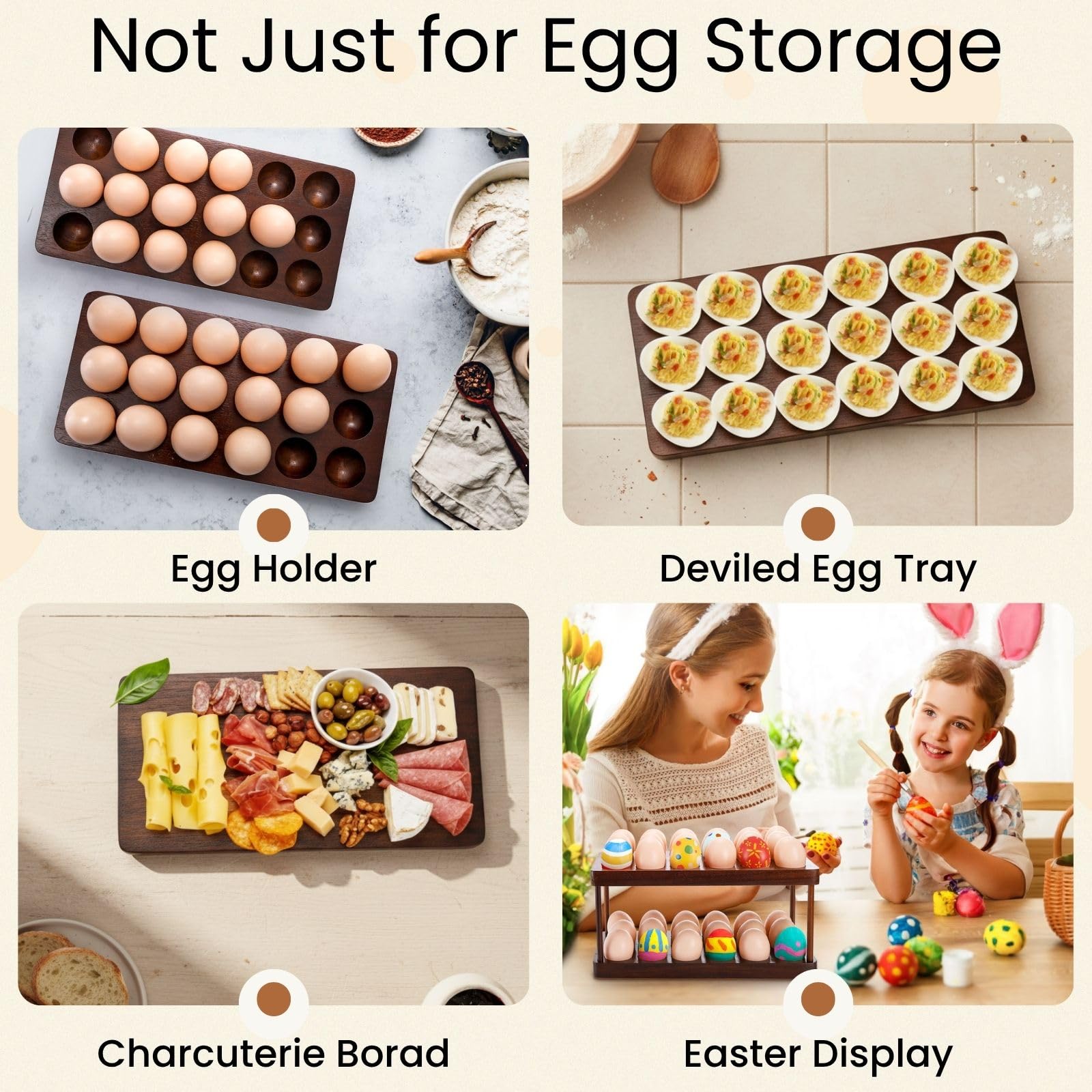 Youeon multi-function egg display suitable for boiled eggs and appetizers