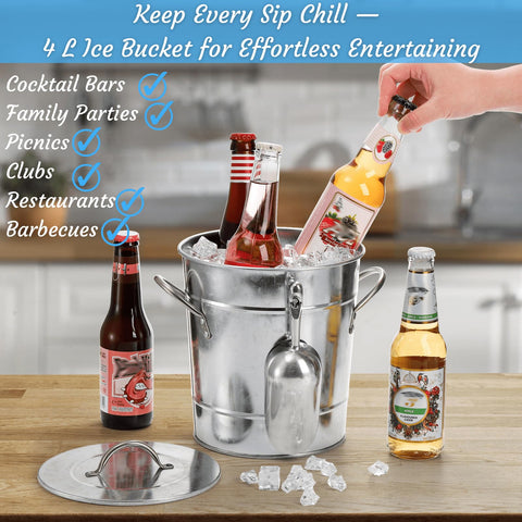 YOUEON patio outdoor party ice bucket for poolside service.