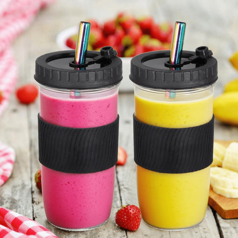 Youeon portable 24oz glass cups suit travel and on-the-go.
