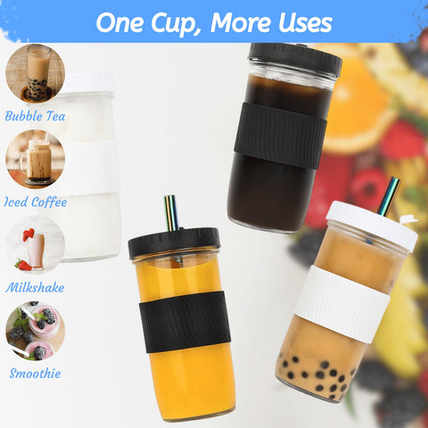 Youeon colorful stainless steel straws, durable and reusable.
