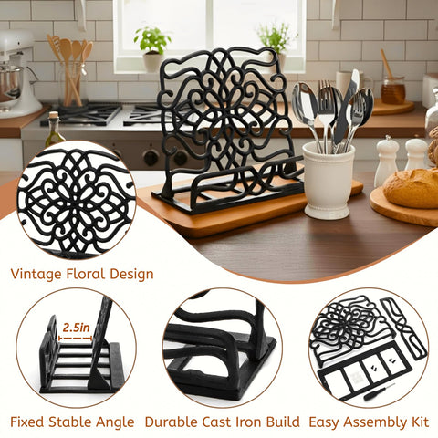 YOUEON versatile book holder for cookbooks, tablets, or magazines on the counter.