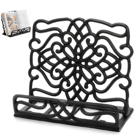 YOUEON vintage cast-iron stand with floral cutout for sturdy kitchen use.