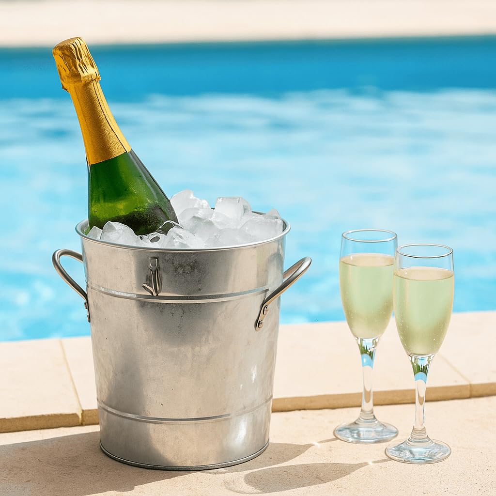 YOUEON wine chiller bucket keeps bottles cool during meals and celebrations.