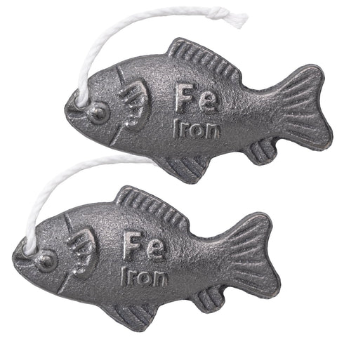 YOUIN Iron Fish 2-pack with burlap bag for convenient storage and meal iron infusion.
