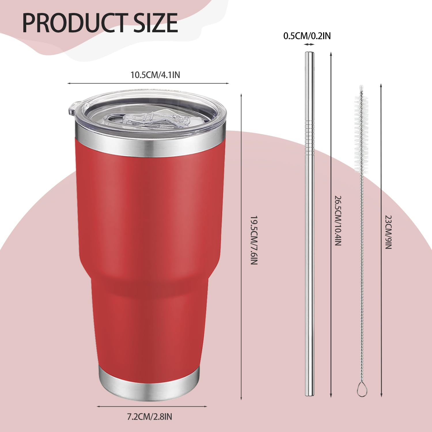 YOUKE OLA tumblers with stainless steel straws for on-the-go sipping.