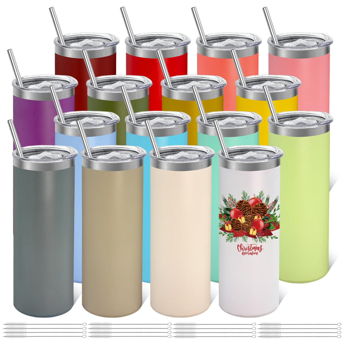 YOUKE OLA multicolor 20oz stainless steel tumbler with lid, ideal for daily hydration