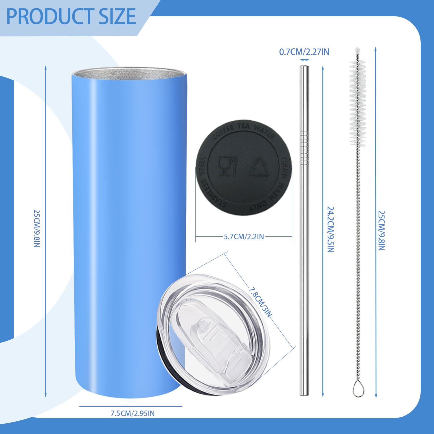 YOUKE OLA 20oz vacuum insulated tumbler keeps drinks cold or warm