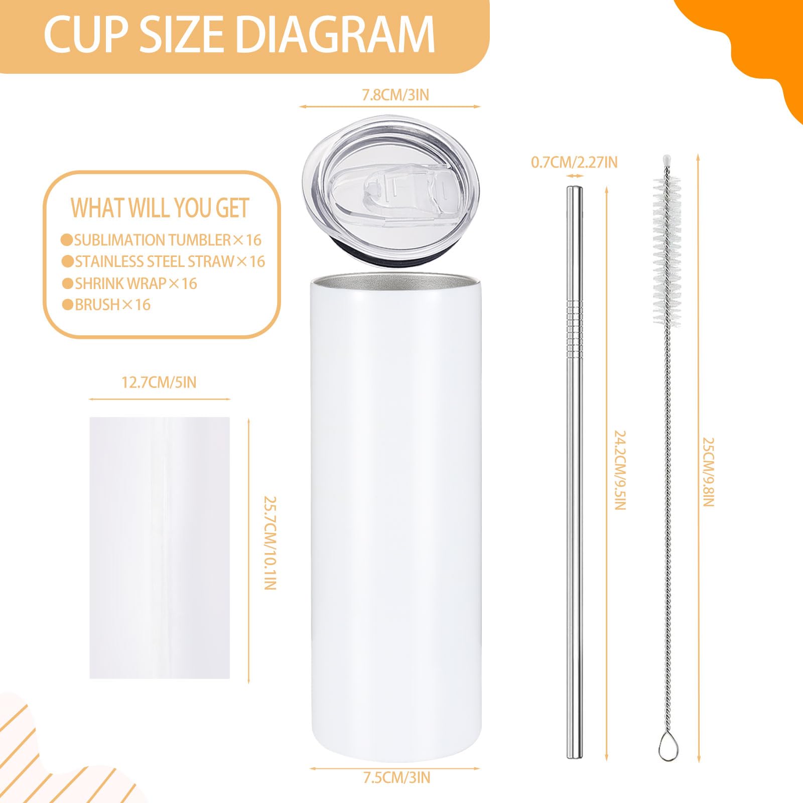 YOUKE OLA 304 stainless steel blank tumbler for durable sublimation
