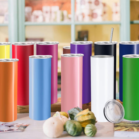 YOUKE OLA colorful tumblers array demonstrates multicolor options for family or events.