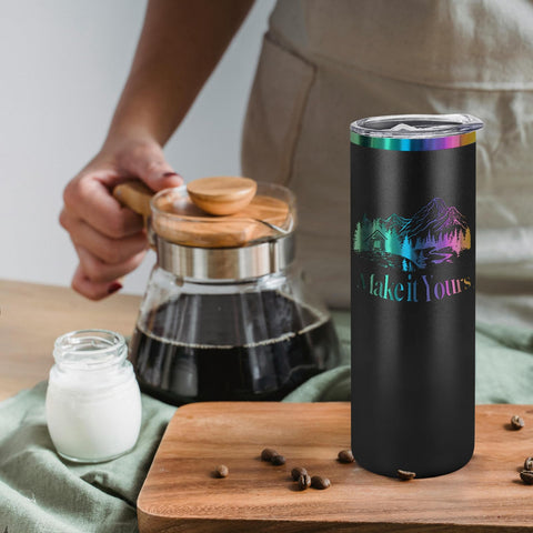 YOUKE OLA Rainbow Plated Tumbler interior stainless steel easy to clean.