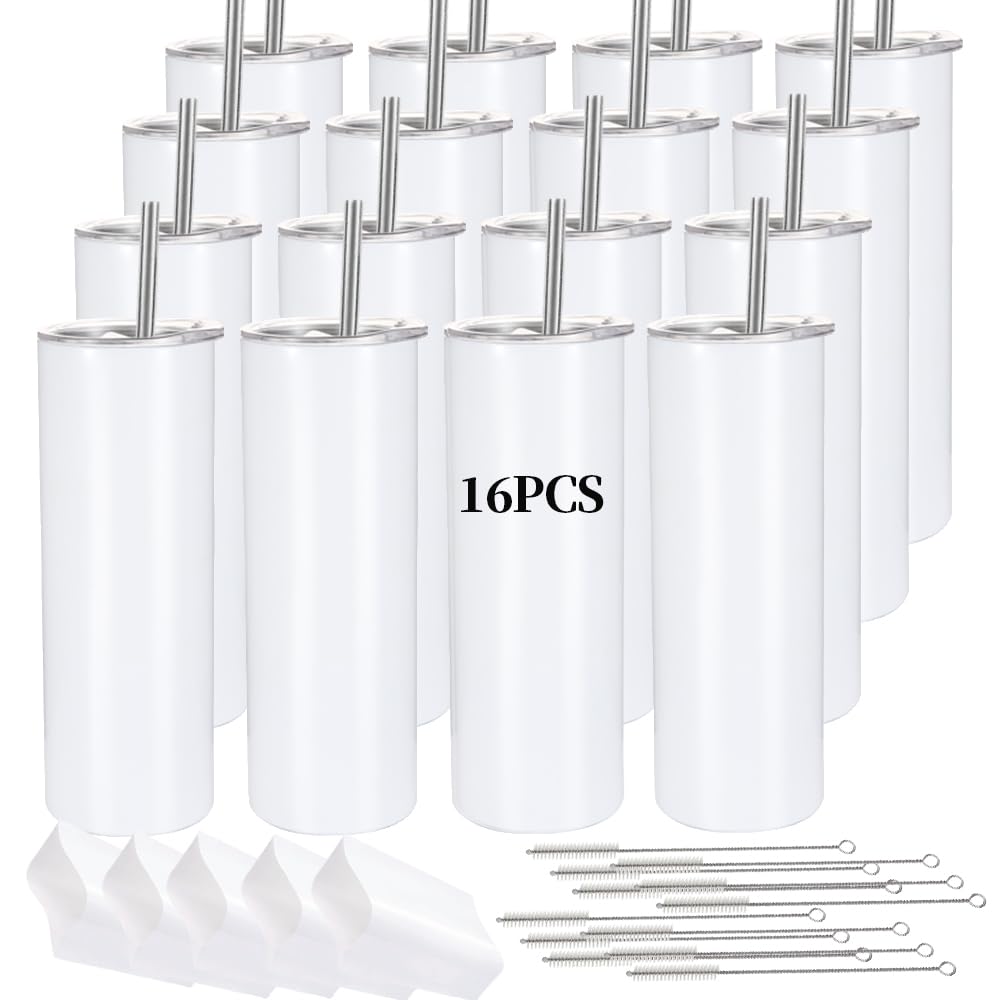 YOUKE OLA skinny 20oz straight tumbler blank for full-wrap sublimation designs.