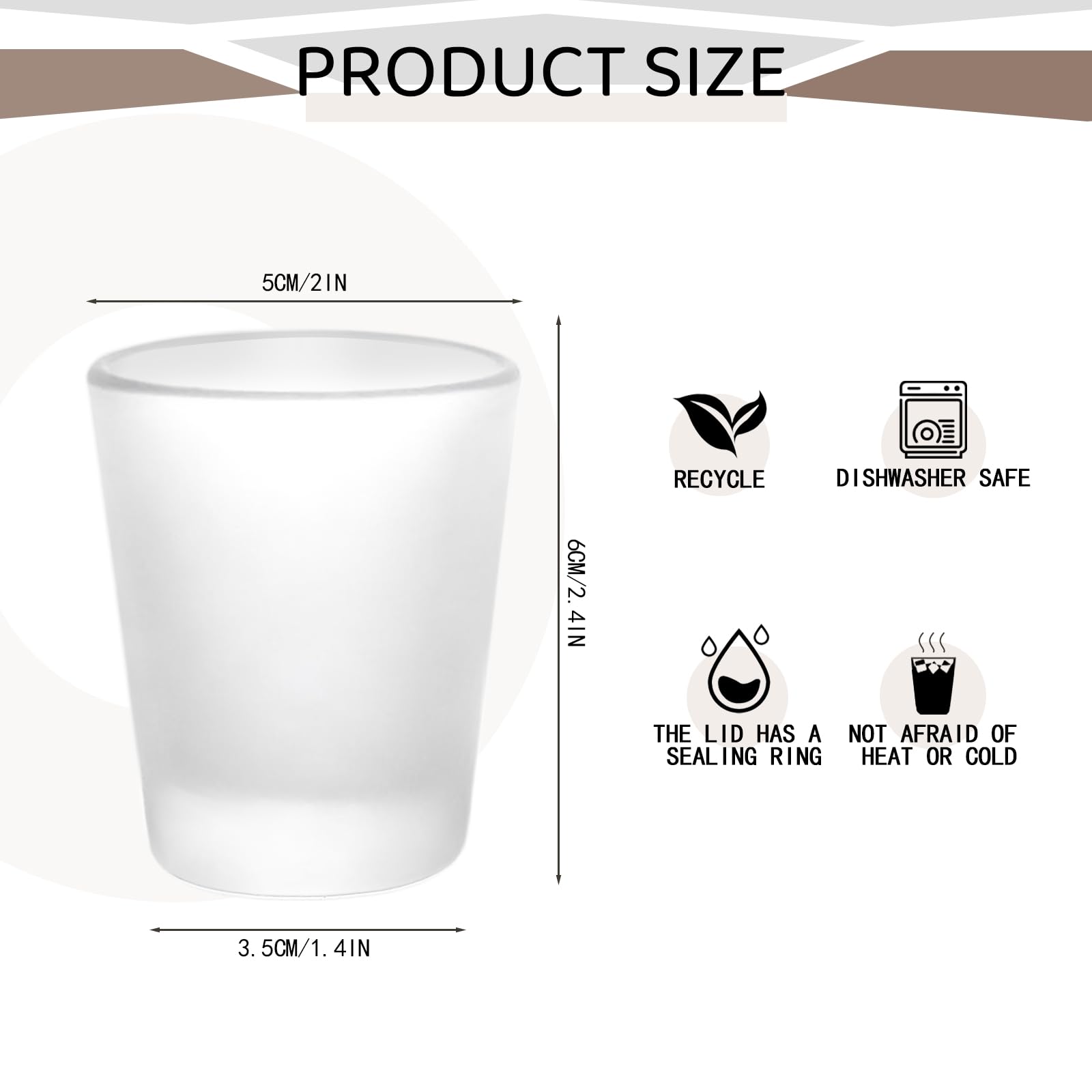 YOUKE OLA frosted sublimation shot glass ready for personalized designs at events