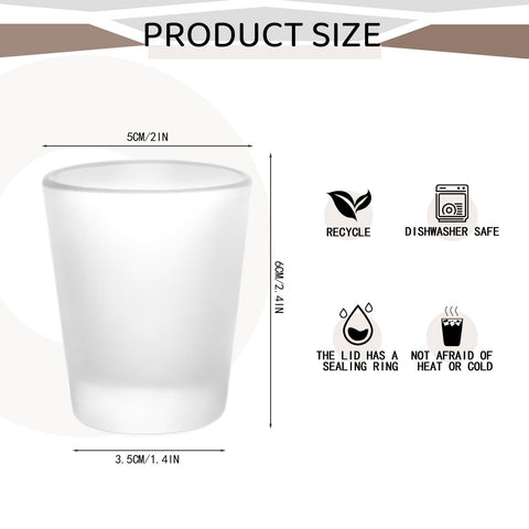 YOUKE OLA frosted sublimation shot glass ready for personalized designs at events