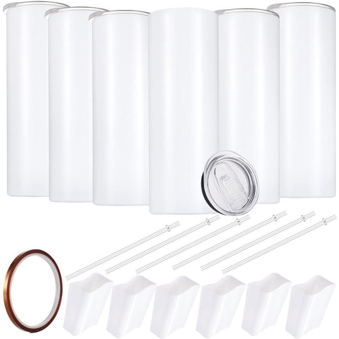 YOUKE OLA sublimation skinny tumbler 20oz with straight design for full-wrap prints.