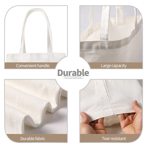 YOUKE OLA 13x14 inch blank canvas tote for easy heat transfers.
