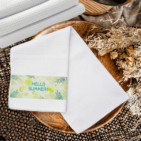 YOUKE OLA towels on wood surface, perfect for gifting and craft projects.