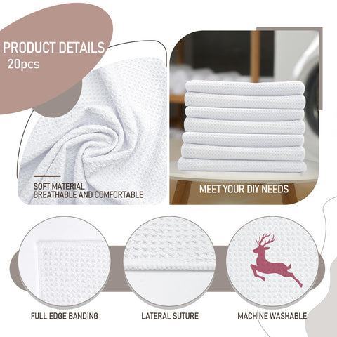 YOUKE OLA waffle weave kitchen towels highlight texture and absorbency for daily use.