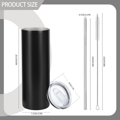 YOUKE OLA 20oz black tumbler with wide mouth for easy filling and cleaning.