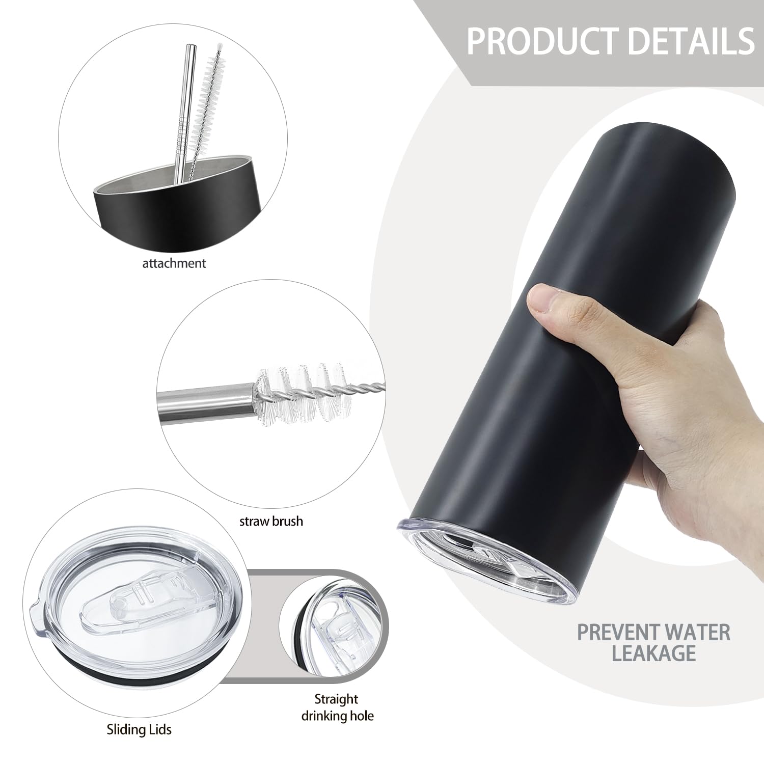 YOUKE OLA double-wall insulated tumbler keeps drinks hot or cold longer.