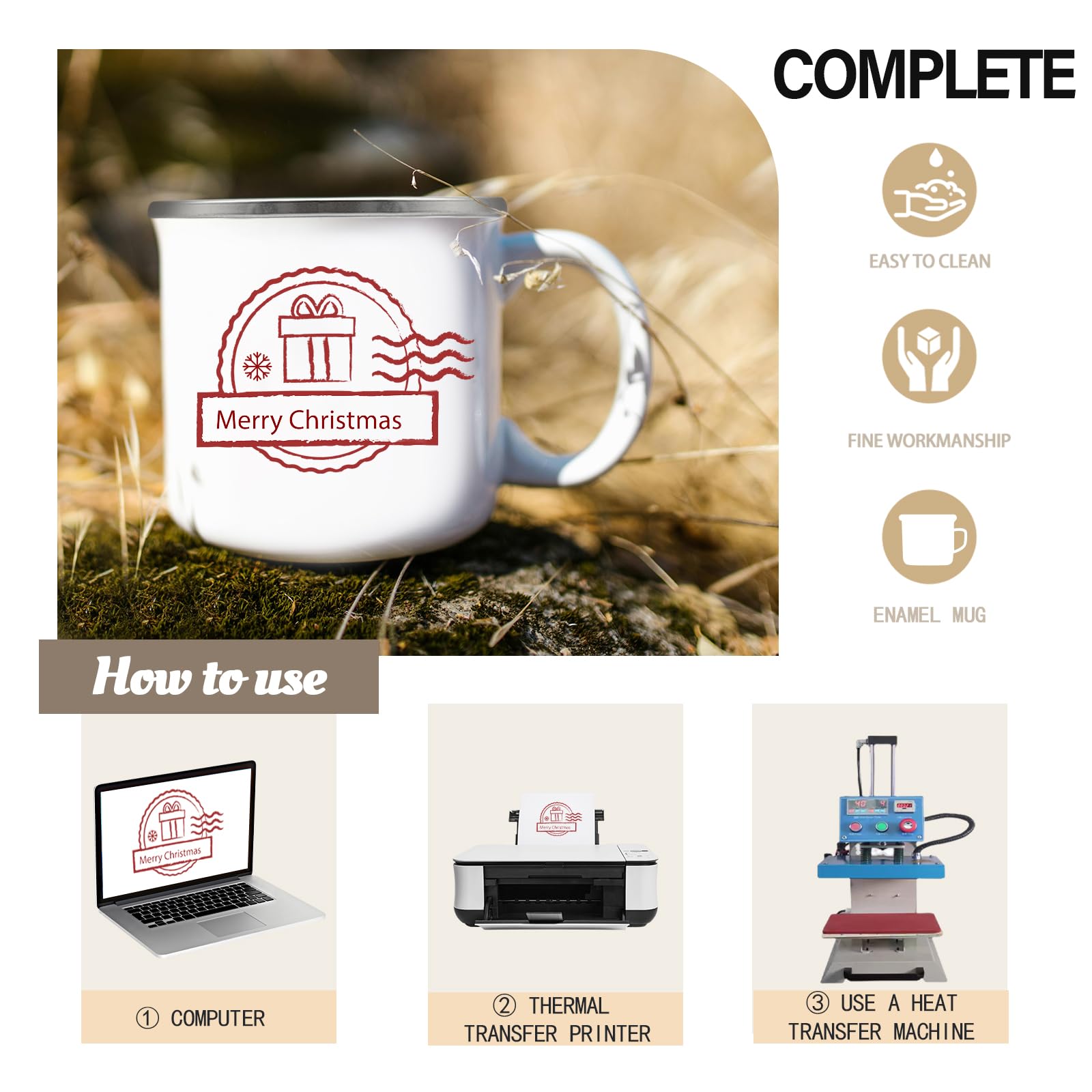 YOUKE OLA enamel mug on campsite table, perfect for outdoor coffee moments.