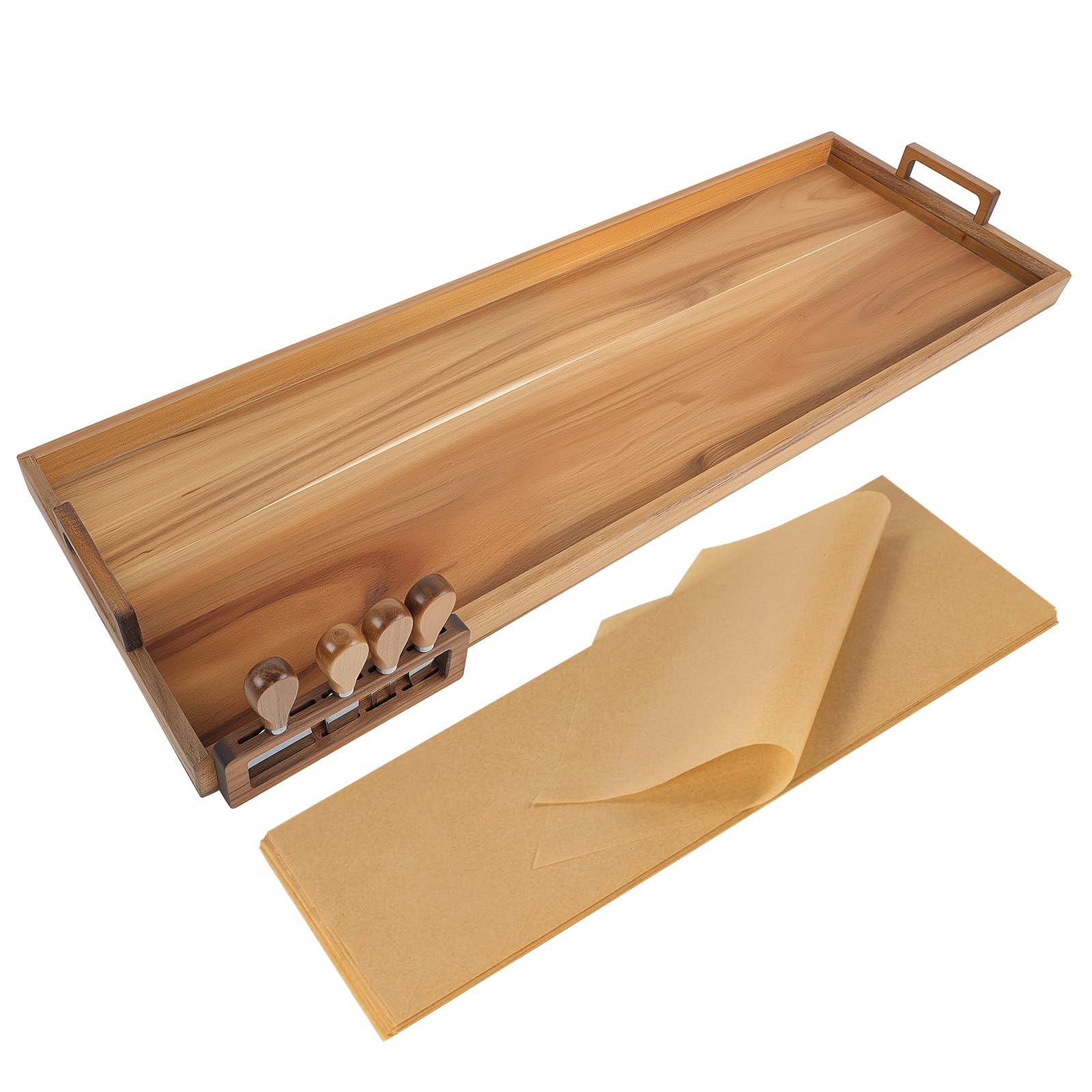 Young Speeds long serving board displaying generous portions with ease