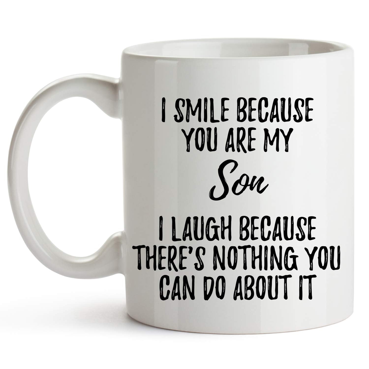 YouNique Designs Best Son Ever Mug front view showing bold design for daily coffee