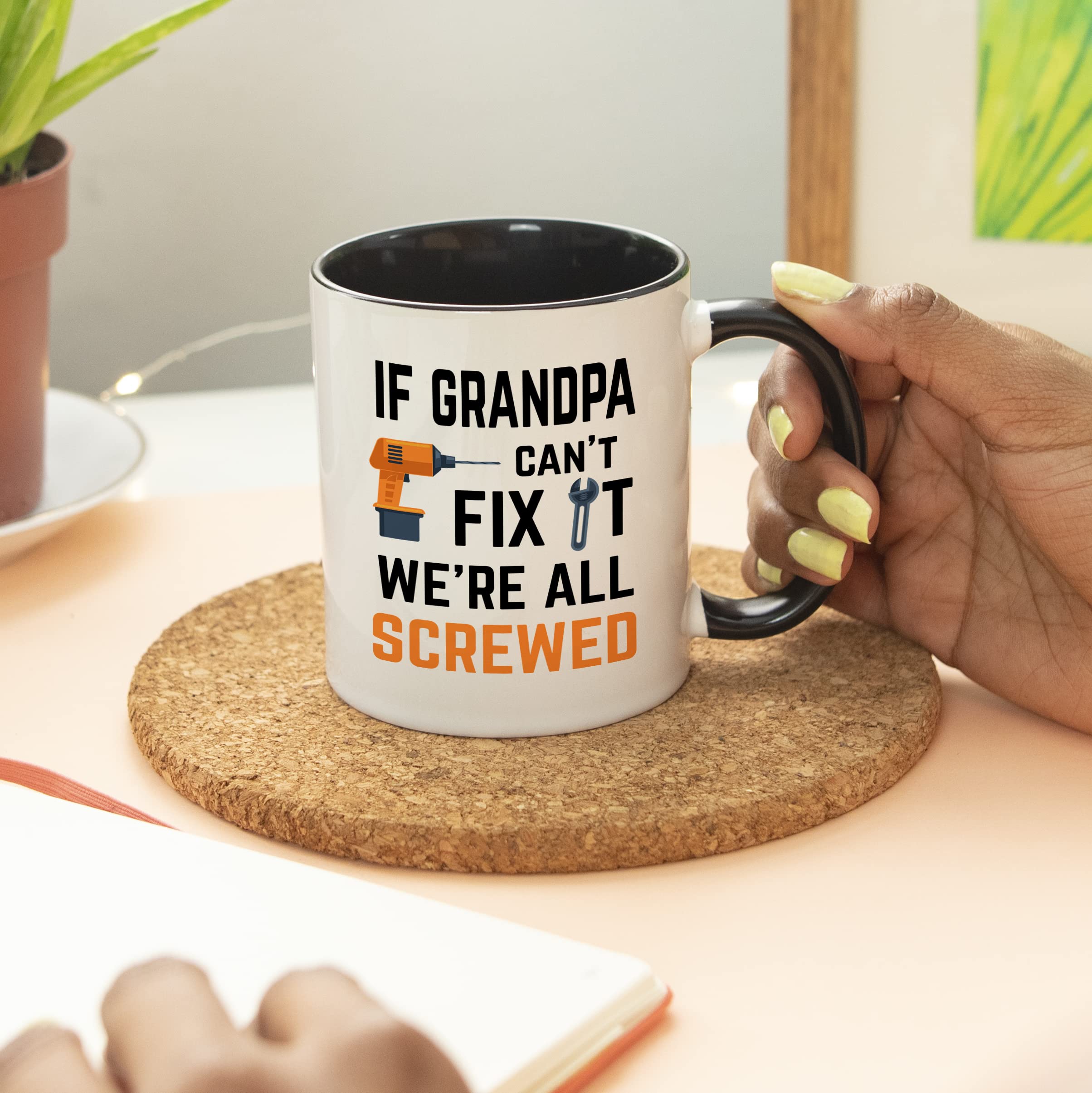 YouNique Designs Funny mug design closeup highlighting bold typography.