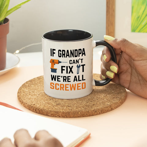 YouNique Designs Funny mug design closeup highlighting bold typography.