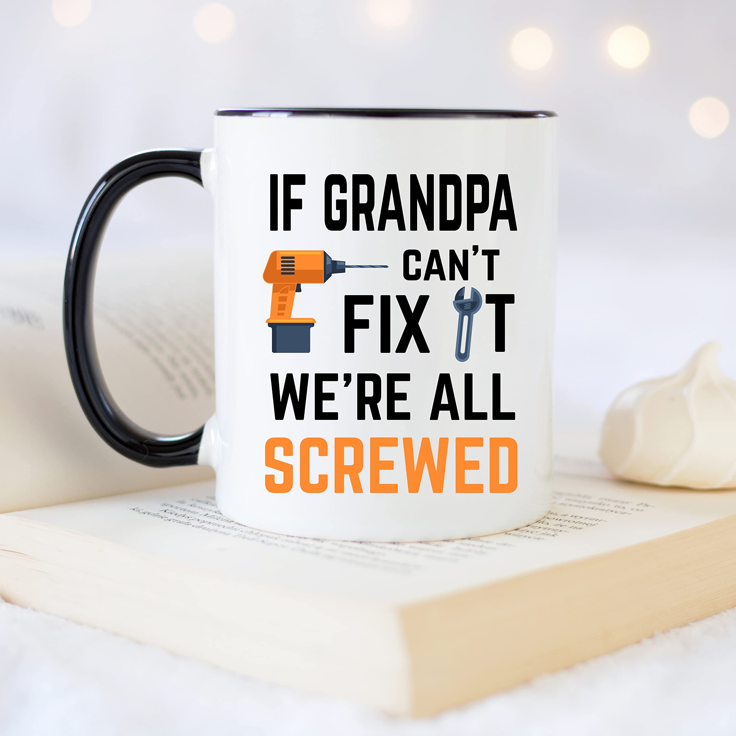 YouNique Designs Grandpa mug microwave-safe for hot beverages anytime.