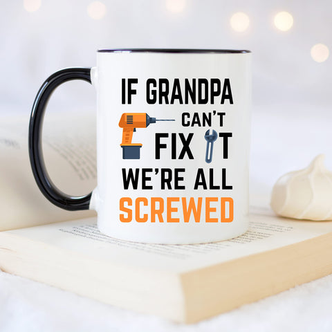 YouNique Designs Grandpa mug microwave-safe for hot beverages anytime.