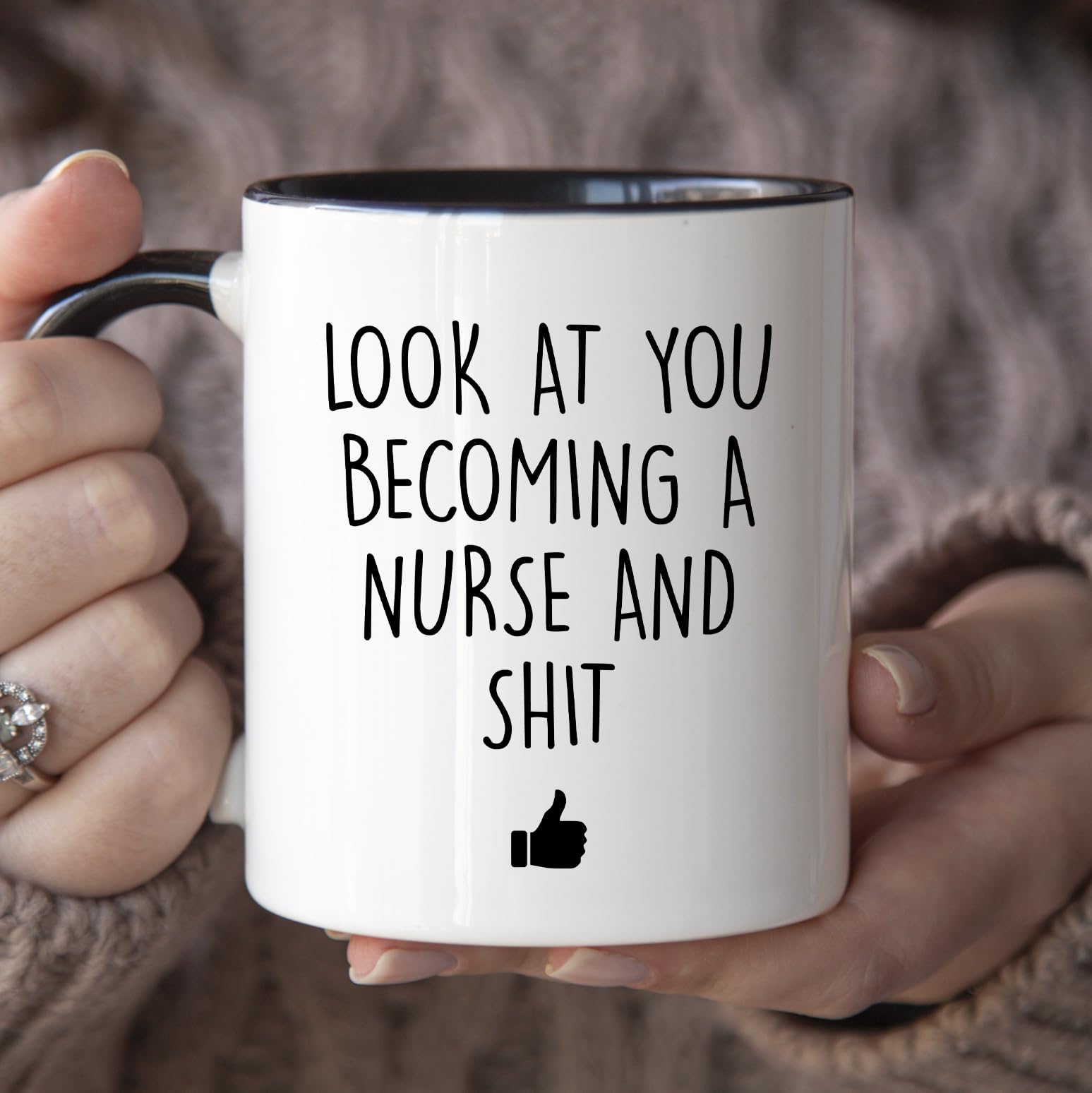 YouNique Designs nursing graduation mug close colors that stay vibrant over time.