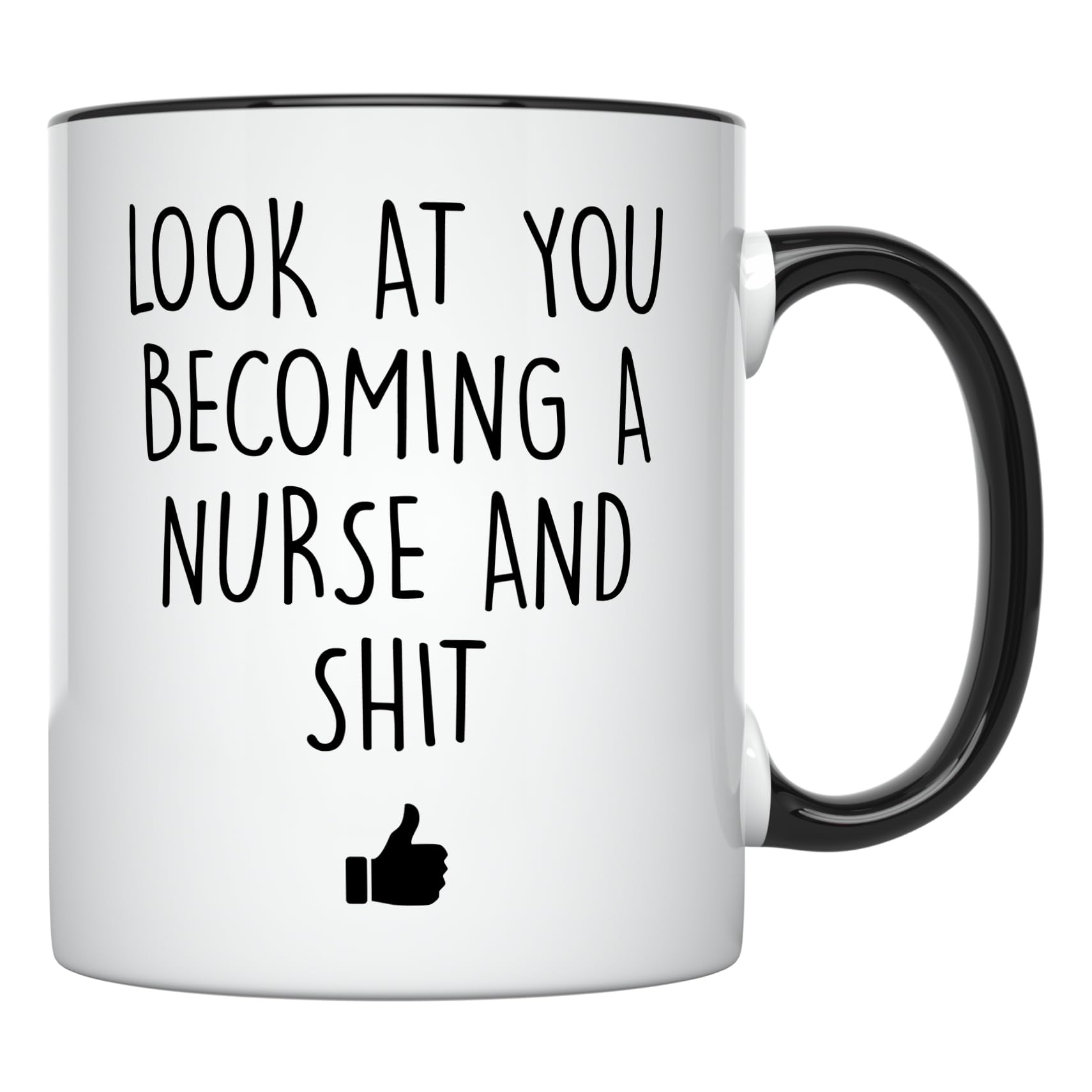YouNique Designs nursing school mug front view with bold, long-lasting print for daily coffee.