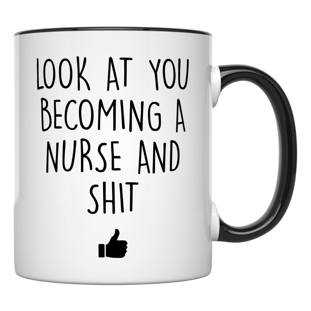 YouNique Designs nursing school mug front view with bold, long-lasting print for daily coffee.