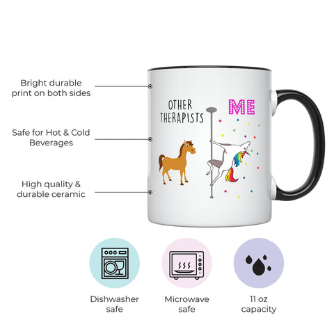 YouNique Designs Therapist Mug double-sided print visible from both sides