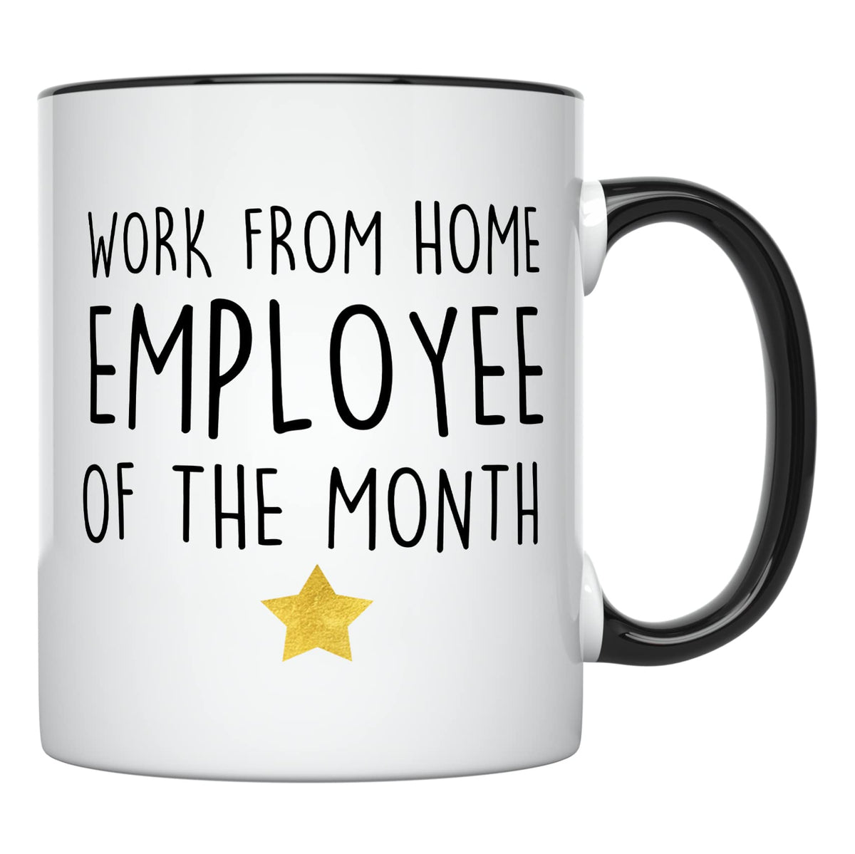YouNique Designs Work From Home mug front view with dual-side print for visibility.