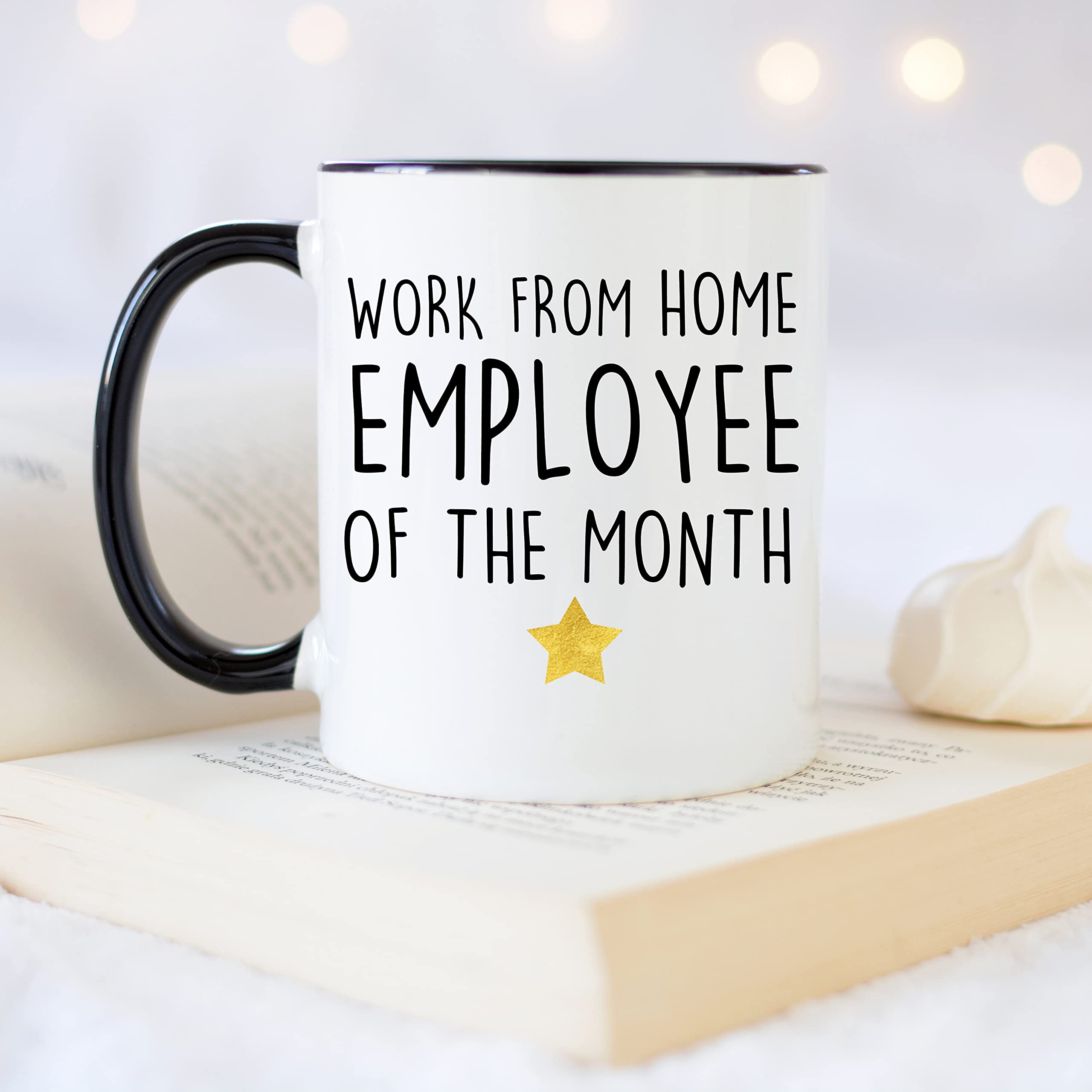 YouNique Designs Work From Home mug is microwave and dishwasher safe for easy cleaning.