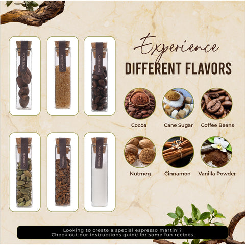 Your Dream Party Shop coffee grounds tubes provide rich espresso flavor notes