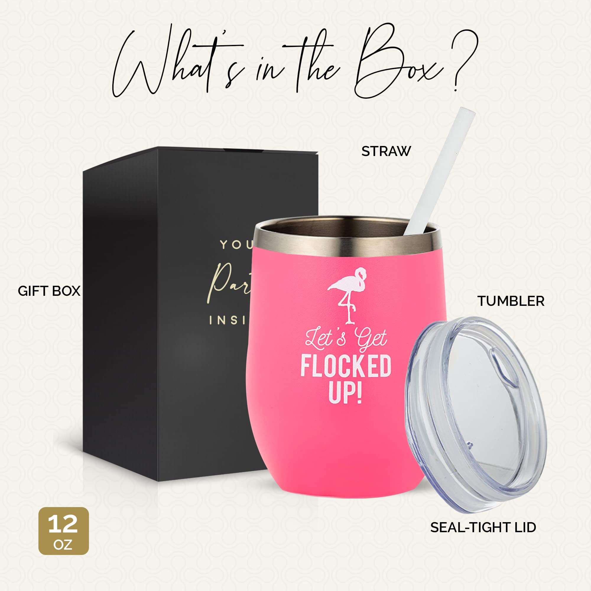 Your Dream Party Shop flamingo design tumbler adds vibrant flair to celebrations.