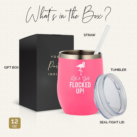 Your Dream Party Shop flamingo design tumbler adds vibrant flair to celebrations.