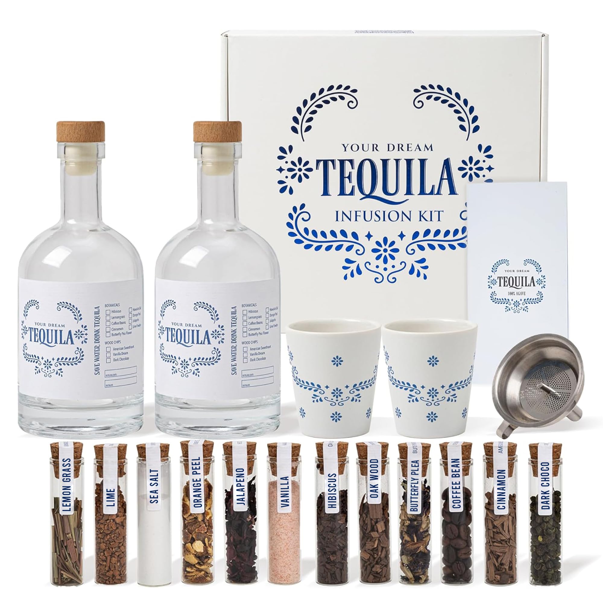 Your Dream Party Shop tequila kit bottles ready for infusion and gifting