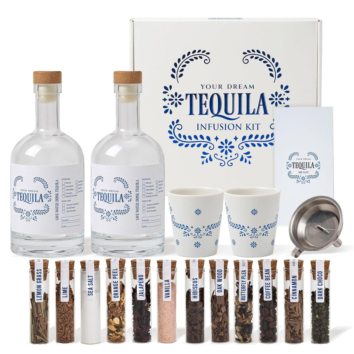 Your Dream Party Shop tequila kit bottles ready for infusion and gifting
