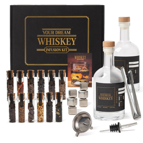 Your Dream Party Shop whiskey making kit bottles for infusion and tasting