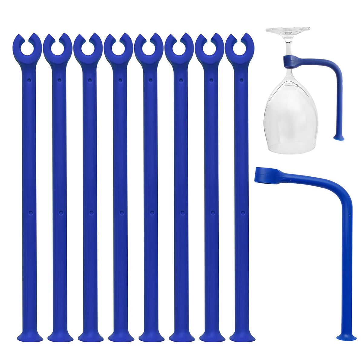 YouU silicone stemware saver over-dishwasher-post blue secures glasses