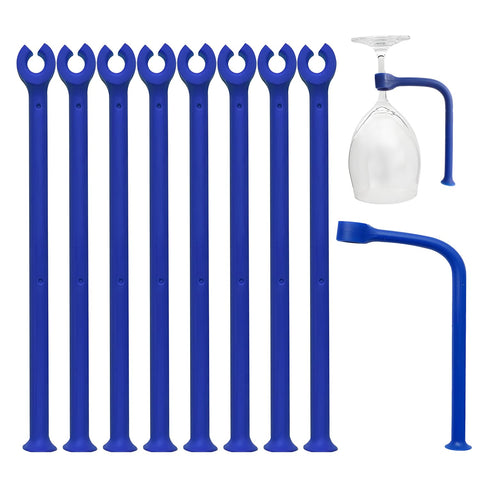 YouU silicone stemware saver over-dishwasher-post blue secures glasses