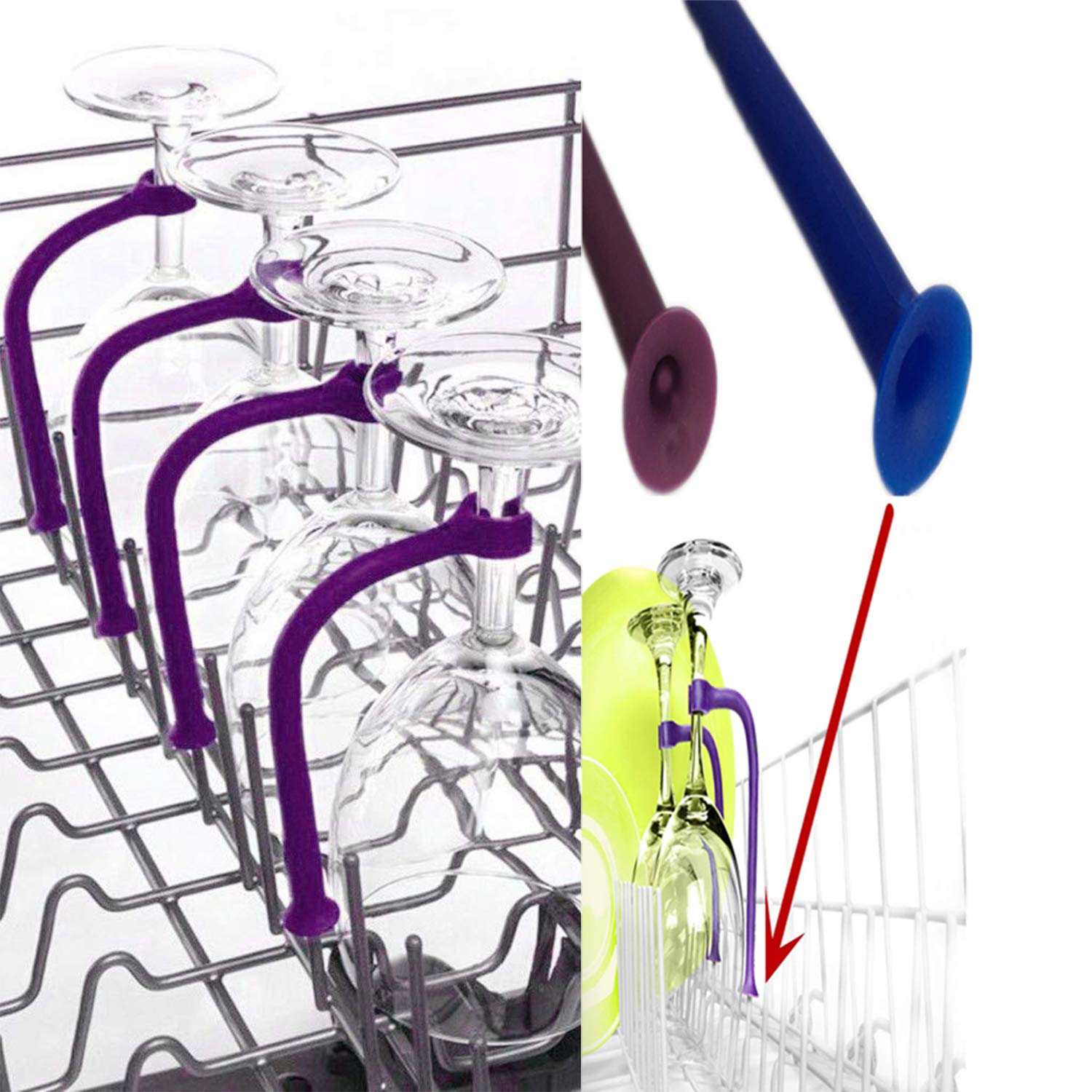 Purple eight-pack protects stemware for years of use.